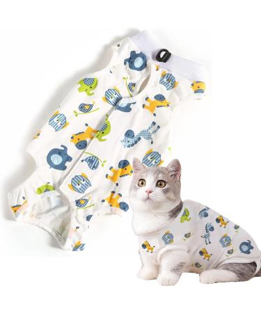 CLLRYBO Katzenbody After op castration pet-medical surgical shirt surgical recovery suits for cats (style: hippo m) style: hippo m - Buy Online on GoSupps.com