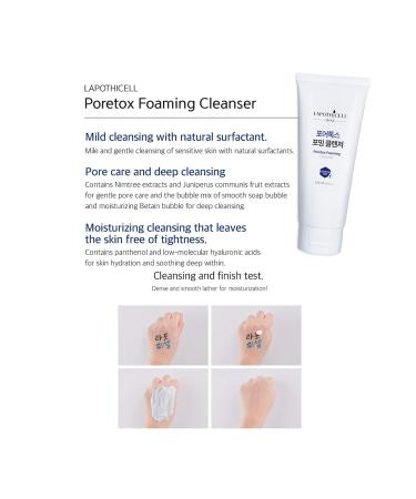 Lapothicell Poretox Foaming Cleanser - Deep Cleansing & Pore Minimizing | Shop Internationally - Buy Online on GoSupps.com
