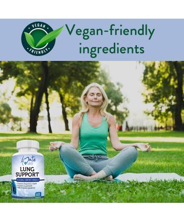 Amate Life Lung Support Supplement - 10 Active Ingredients for Lung Health - 60 Capsules - Buy Online on GoSupps.com