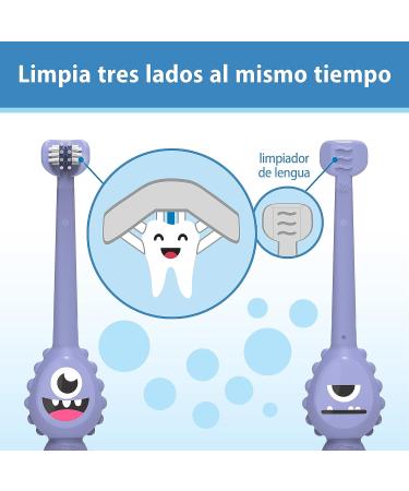 Dr. Brown's ToothScrubber Toddler Toothbrush - BPA Free - Ages 1-4 - Purple Monster Design - Buy Online on GoSupps.com