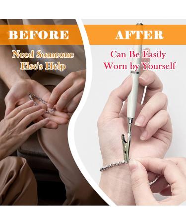 2Pcs Metal Bracelet Helper Tool for Fastening Jewelry | Bracelet Mate Buddy Helper for Quick Clasp Fastening | StyleA - Buy Online on GoSupps.com