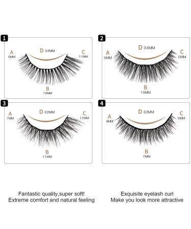 Premium 20 Pairs False Eyelashes Set - 4 Styles Natural & Cat Eye Volume Faux Mink Lashes Pack - Long Lasting & Cruelty-Free - Perfect for All Occasions - Buy Now! - Buy Online on GoSupps.com