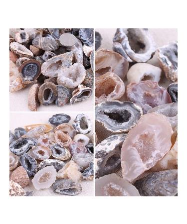 Natural Crystal Rough for 1Pcs Geodes OCO Agate Natural Crystals Druzy Halves Quartz Specimens DIY Decor Raw Stones and Minerals (Size : 1-3.5cm) (Size : 1-3.5cm)