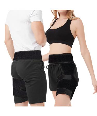 Premium Lower Back Brace Hip Brace & Thigh Support for Pain Relief and Posture Correction - Adjustable Lumbar Support Brace for Men & Women Lower Back Brace for Men Si Belt Back Support Belt Black