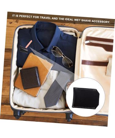 Minkissy 3-Pack Razor Travel Bags - Clear Carrier for Safety Razors Leather Sleeve PU Storage 6x4cm - Buy Online on GoSupps.com