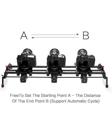 Motorized Time Lapse Camera Slider Track Dolly Rail System with Follow Focus - 31-80cm - Buy Online on GoSupps.com