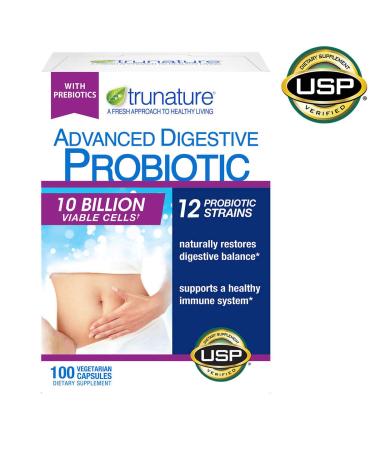 trunature Advanced Digestive Probiotic 100 Capsules (3 Pack)