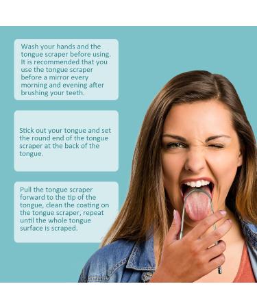 Stainless Steel Tongue Cleaner Set - 2 Pieces for Adults & Children | Effective Tongue Scraping & Hygiene - Buy Online on GoSupps.com