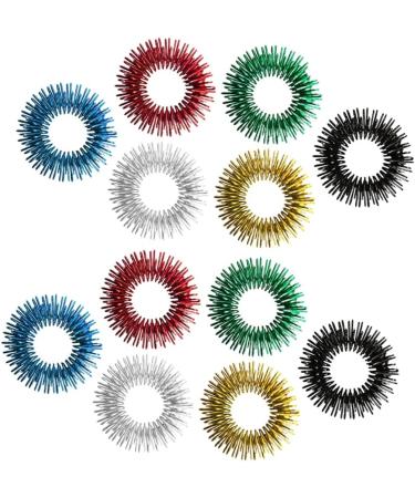 Beavorty 12-Pack Spiky Finger Massage Rings | Stress Reduction & Acupressure Toys for Decompression | International Shipping - Buy Online on GoSupps.com