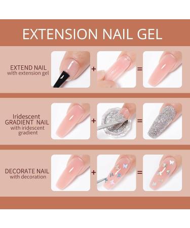 Ur Sugar Poly Gel Nail Set | 6 Colors Builder Kit for DIY Home Manicure | Base & Top Coat & Slip Solution Included | Perfect for Nail Extensions & Brown Shades - Buy Online on GoSupps.com