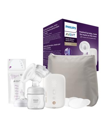 Philips Avent Electric Milk Pump - Milk Pump with 5 milk bags for the storage of breast milk and a travel bag (model SCF396/31) Transparent Single with 4 Accessories Single - Buy Online on GoSupps.com