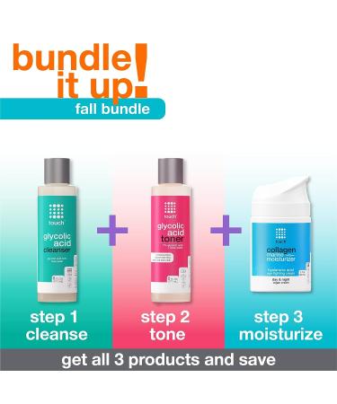 TOUCH Collagen Moisturizer with Hyaluronic Acid, Coenzyme Q10 & Vitamins - Anti-Aging Day/Night Cream to Smooth Wrinkles - 1.7 oz - Buy Online on GoSupps.com