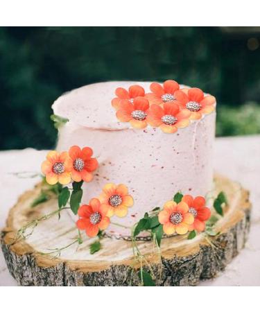Keaziu 50PCS Flower Cupcake Toppers Daisy Flower Cupcake Picks Flower Theme Spring Birthday Wedding Bridal Baby Shower Birthday Party Decoration Supplies Red - Buy Online on GoSupps.com
