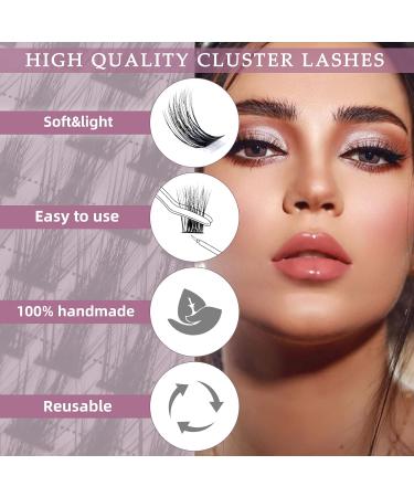 Individual D Curl 8mm Eyelash Segments - Natural DIY Eyelash Extensions | 1 Pack for Stunning Eye Makeup - Buy Online on GoSupps.com