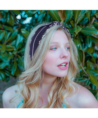 Shop Lurrose Handmade Fabric Hair Bands - 3 Piece Set | Women s Wide Knot Hair Accessories in White Blue Black - Buy Online on GoSupps.com