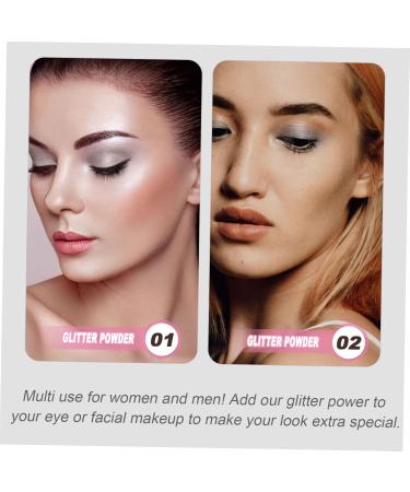 FOMIYES Highlighters 2 pcs Vintage Home Sparkling Face Beauty Light Cosmetic for Sparkle Girls Travel Women Silverx2pcs mediumx2pcs - Buy Online on GoSupps.com