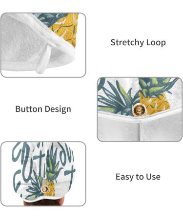 Seamless Pineapple Hair Towel 2 Pack | Super Absorbent Quick Dry Hair Turbans for Women & Girls - Buy Online on GoSupps.com