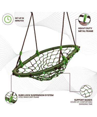 Swurfer Tree Swing Chair - Heavy Duty Metal Frame, Weather Resistant Outdoor Swing for Kids and Adults - Holds up to 400lbs - Multi-Position, Ages 4 and Up - Buy Online on GoSupps.com