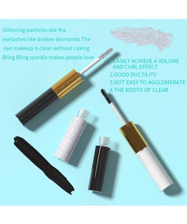 Glitter Mascara Glitter Eye Makeup Smudge-Proof Mascara Lashes and Brows Makeup Eye Liner Mascara Glitter Lashes Mascara Eye Makeup for Lashes Smudge-Proof Glitter Mascara - Buy Online on GoSupps.com