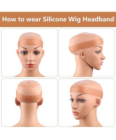 Willbond Silicone Wig Grip Band - Adjustable No Slip Wig Headband Set for Men and Women - Perfect for Sports, Yoga - Light Brown & Dark Brown - 2 Pieces - Buy Online on GoSupps.com
