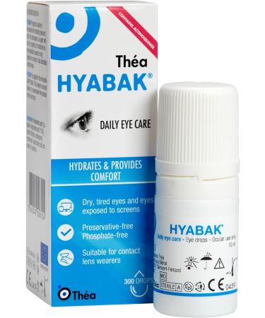 6 x Hyabak Eye Drops - Moisturising & Refreshing Drops | Gentle and Long-Lasting Relief from Long Screen Use & Contact Lens Wearers | Preservative-Free | Pack of 6 x 10ml (1800 Drops) - Buy Online on GoSupps.com
