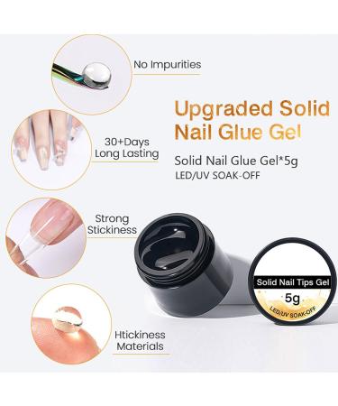 Gel Glue for Nails | Acrylic Nail Gel UV | Nail Glue Nail Tips Solid Gel | Versatile Long Lasting Nails Strong Adhesive for Wife Girlfriend Families Friends | High Durability Manicure Gel 15ml - Buy Online on GoSupps.com