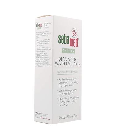 Sebamed Anti-Dry Derma-Soft Wash Emulsion 200mL - Gentle Hydrating Cleanser for Dry Skin | Revitalizing Skin Complex | International Shipping Available - Buy Online on GoSupps.com