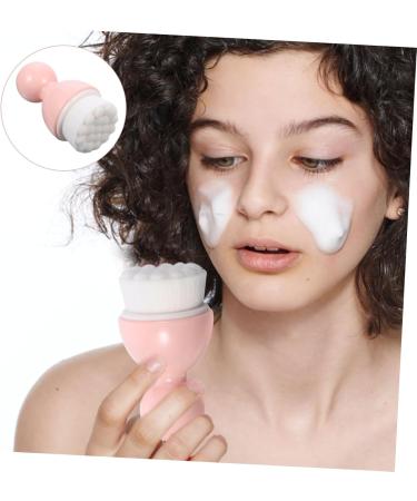 DOITOOL 1pc Cleansing Brush Portable Makeup Brush Face Washing Brush Silicone Blackhead Brush Skin Care Brush Travel Powder Brush Pink Washbasin Artificial Fiber Wool Simple - Buy Online on GoSupps.com
