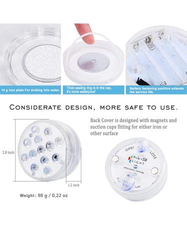 Underwater LED RGB Lights - Aled Light 13 LEDs Waterproof - 2 Pack with Remote Control for Pond Pool Vase & Fish Tank Decoration - Buy Online on GoSupps.com
