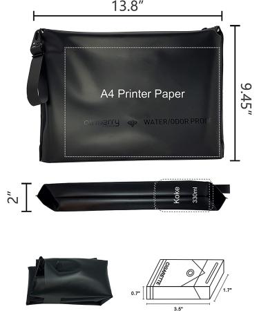 Foldable Water/Smell Proof Pouch with Watertight Zipper for Gym, Pool, Travel - Black - Buy Online on GoSupps.com