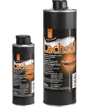 Schecker Salmon Oil 100% 250 ML - Made from Premium Fresh Salmon - Promotes Beautiful Coat and Healthy Skin - Contains Important Fatty Acids EPA + DHA + ALA - Buy Online on GoSupps.com