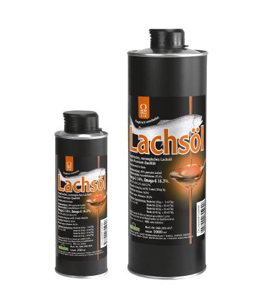 Schecker Salmon Oil 100% 250 ML - Made from Premium Fresh Salmon - Promotes Beautiful Coat and Healthy Skin - Contains Important Fatty Acids EPA + DHA + ALA