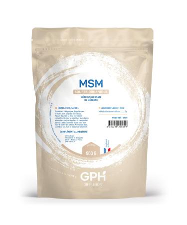 MSM - Sachet de 500 g en poudre - GPH Diffusion