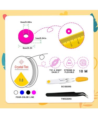 Clay Beads Bracelet Making Kit - 24 Colors, 6000 Flat Heishi Beads, 1200 Jewelry Accessories, 14 A-Z Smiley Face Bead Strings | Jewelry Making Kit for Preppy Girls 6-12 - Buy Online on GoSupps.com
