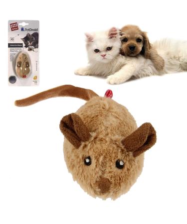 Vealind GiGwi Interactive Cat Toys Auto Moving Mice with Lifelike Squeaky Sound Mouse Toy Coffee