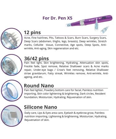 Dr. Pen Ultima X5 Replacement Cartridges (10 Pack) - Silicone Nano 0.25mm Disposable Parts - Buy Online on GoSupps.com