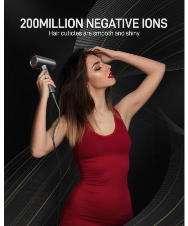 High Speed Travel Hair Dryer - 110 000 RPM Ionic Mini Blow Dryer | Lightweight 1400W Portable with Smoothing Nozzle - Buy Online on GoSupps.com