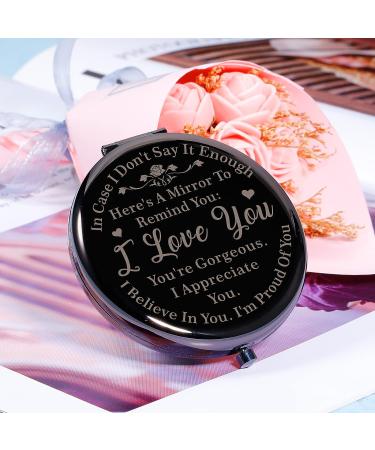 Romantic Love Gift for Her - Compact Mirror for Girlfriend, Wife, Mom | Anniversary, Wedding, Christmas, Birthday & More - Buy Online on GoSupps.com