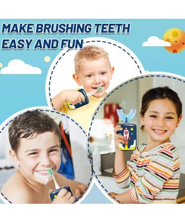 Ultrasonic Kids Electric Toothbrush - 6 Modes, 2 Brush Heads, IPX7 Waterproof, Automatic Toothbrush for 2-7 Year Olds - Blue | Ideal Birthday Gift - Buy Online on GoSupps.com