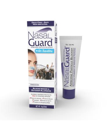 NasalGuard for Air Travelers - Allergy Relief Gel Drug-Free (Unscented 10 Gram) Unscented 10 Gram