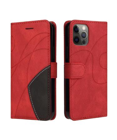 Haygdz Leder cover Compatible with Huawei Mate 50 Case card compartment Wallet Premium PU leather protective cover protective cell phone case money slot stand case magnetic leather cover red