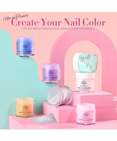BORN PRETTY 24 Color Acrylic Powder Set | Professional Nail Extension Kit for Beginners | Glitter Acrylic Nail Powder Starter Set - Buy Online on GoSupps.com