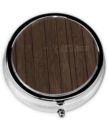 Board Printed Mini Round Pill Box - 3 Compartment Travel Organizer for Medicine | Portable Pill Case for Pocket Home & Office Use - Buy Online on GoSupps.com