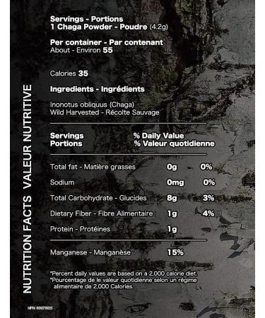 Premium Organic Chaga Mushroom Powder - 8 oz | 100% Wild Harvested Canadian Chaga Tea - Buy Online on GoSupps.com