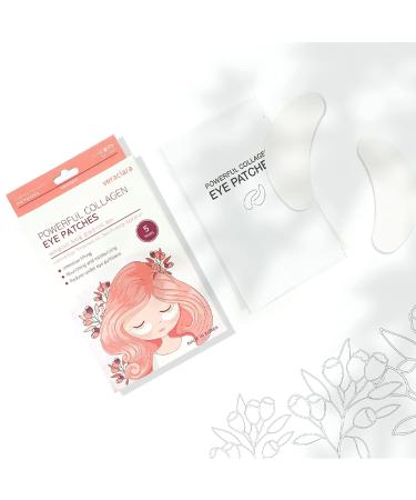 Veraclara Powerful Collagen Eye Patches - Reduce Puffy Eyes, Dark Circles, Wrinkles - 5 Pairs | Under Eye Treatment for Revitalized Skin - 1 Pack - Buy Online on GoSupps.com
