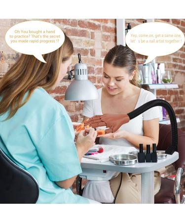 Acrylic Nail Manicure Practice Hand - Flexible & Movable with 300PCS Nail Tips - Buy Online on GoSupps.com