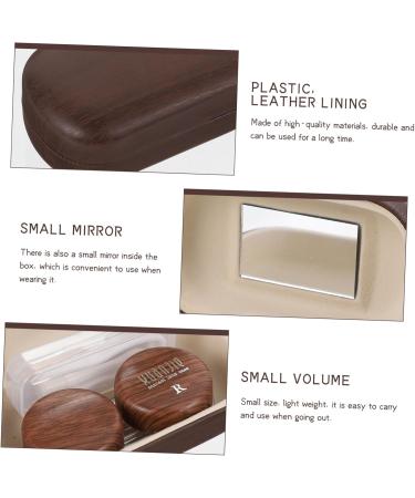 Solustre Colored Contact Lens Storage Set - Hard Lens Holder & Travel Case | 1 Set Box | Leather Storage - 9.5x5.5cm - Buy Online on GoSupps.com