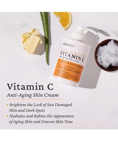 Elastalift Vitamin C Brightening Cream - 15 Oz Moisturizing Face & Body Lotion for Radiant Skin - Buy Online on GoSupps.com