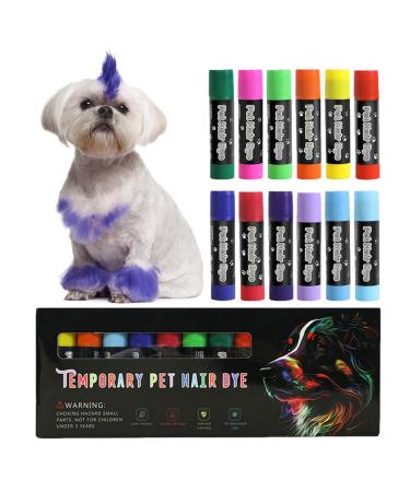 Dye De Cheveux Pour Chiens - Peinture De Couleur De Cheveux Crayon | Couleurs Pour Les Coiffures Pour Chiens Stylos | Peinture De Couleur De Cheveux Temporaire Adapt e Au Toilettage Pour Animaux De Co