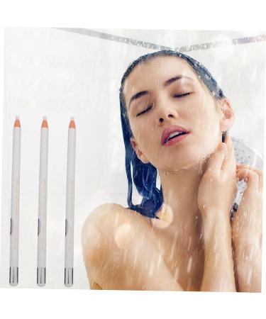 3Pcs White Eyeliner Eyebrow Makeup Kit Eyeshadow Pencil Highlighter Long Lasting Eyeliner Pencil Highlighter Eye Pencil Silkworm Pen Brush Beeswax - Buy Online on GoSupps.com